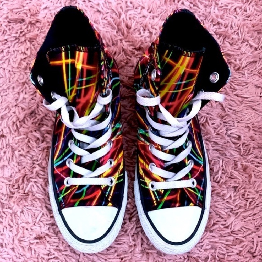 CONVERSE Neon Lights Satin Rainbow